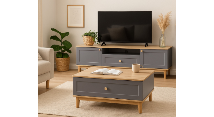 میز تلویزیون دو رنگ مدل Ramona میز تلویزیون دو رنگ مدل Ramona