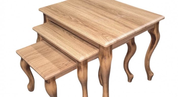 میز عسلی مدل V قهوه ای روشن