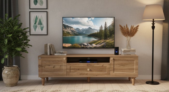 میز تلویزیون طرح چوب مدل RAMONA