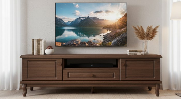 میز تلویزیون مدل V دستگیره چوبی