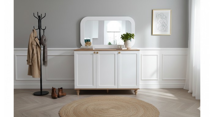 آینه کنسول رامونا 120 - میز کنسول ساده وکیوم