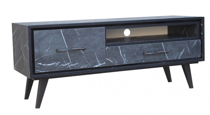 میز LED طرح سنگ مرمر مدل R-120 MARBLE BLACK