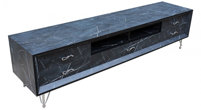میز ال‌سی‌دی طرح سنگ مدل MT-200 Marble Black